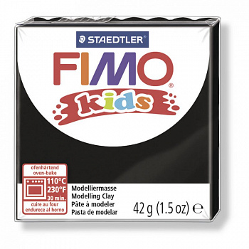 FIMO kids полимерная глина для детей, уп. 42г цв.черный, арт.8030-9
