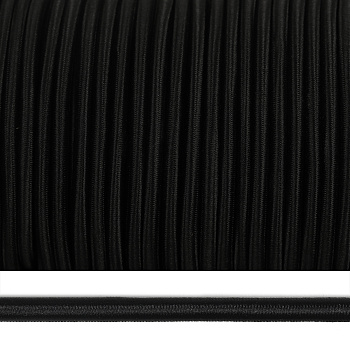 Резинка TBY шляпная (шнур круглый) цв.F322 черный 5,0мм боб.50м