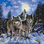 Картины мозаикой Molly арт.KM0697 Ночное трио (27 цветов) 30х30 см
