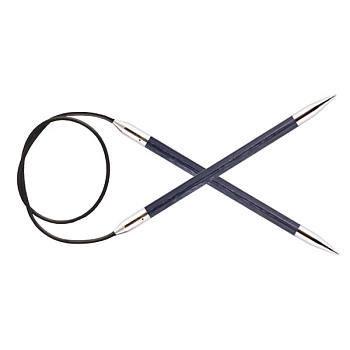 29060 Knit Pro Спицы круговые для вязания Royale 6,5мм /40см, ламинированная береза, фиолетовый