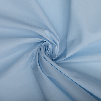 Ткань рубашечная 120 г кв.м 65% полиэстер, 35% хлопок шир.150 см арт.Р.30605.03 цв.03 голубой уп.25м