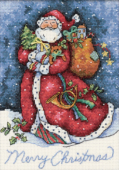 Набор для вышивания DIMENSIONS арт.DMS-08825 Счастливого Рождества,Санта! 13х18 см