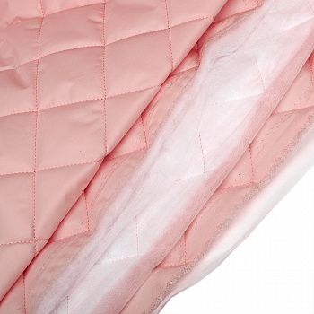 Ткань стежка ниточная Dewspo TBY Ромб 5,5см 100%пэ 230г/м2 150см розовый S811 рул.30-50м (не серия)