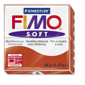 FIMO Soft полимерная глина, запекаемая в печке, уп. 56г цв.индийский красный арт.8020-24