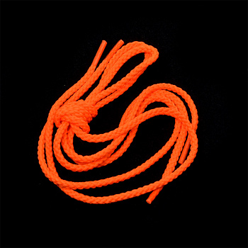 Шнурки круглые 3,5 мм 1с35 длина 60 см, компл.2шт, цв.люм. оранжевый