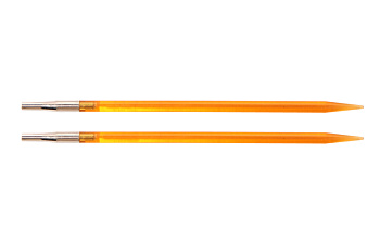 51253 Knit Pro Спицы съемные для вязания Trendz 4мм для длины тросика 28-126см, акрил, оранжевый,  2шт