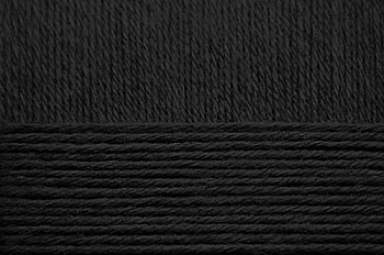 Пряжа для вязания ПЕХ Детский каприз Fit (100% акрил) 5х50г/225м цв.002 черный