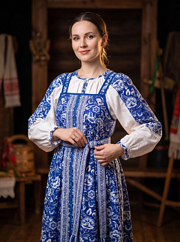 Ткань Габардин 140 г/м² 100% полиэстер шир.150 см арт.4000.164 цв.синий уп.3м