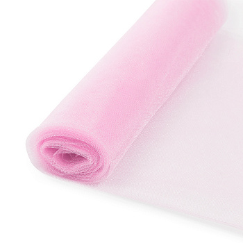 Фатин Кристалл средней жесткости блестящий арт.K.TRM шир.300см, 100% полиэстер цв. 69 К уп.50м - бледно-розовый