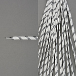 Шнурки плоские 9 мм 7с859 длина 100 см, компл.2шт, цв.белый с черным широкие полоски