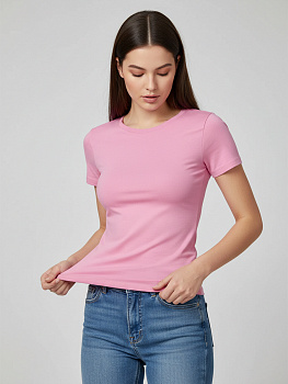 Ткань трикотаж вискоза 240 г/м² ш.180 см арт.TBY.023709 цв.S207 розовый уп.3м