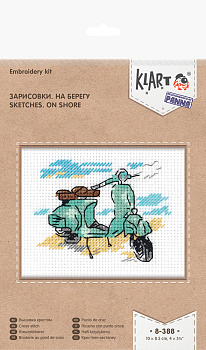 Набор для вышивания KLART арт. 8-388 Зарисовки. На берегу 10х8,5 см