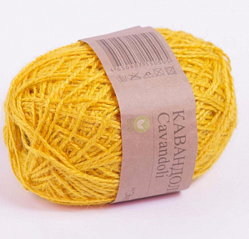 Пряжа для вязания ПЕХ Кавандоли (100% джут) 5х100г/180м цв.012 (006) желток