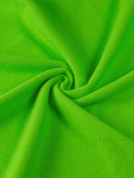 Ткань флис 2-х ст. TBY-0240-F333 240 г/м² 100% ПЭ шир.150см  цв.F333 неон зеленый рул.25кг