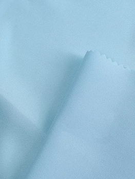 Ткань шелк Армани 90г/м² 97% ПЭ 3% Спандекс шир.150см арт.TBYArm-076 цв.76 св.голубой рул.25м