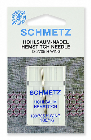 Иглы для бытовых швейных машин Schmetz для мережки 130/705H №100, уп.1 игла