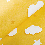 Ткань ранфорс Облака, арт.WH 2813-v14, 130г/м²,100% хлопок, шир.240см, цв.желтый, уп.10м