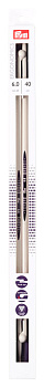190409 PRYM Спицы прямые для вязания Prym ergonomics 40см 6мм high-tech полимер уп.2шт