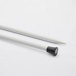 45201 Knit Pro Спицы прямые для вязания Basix Aluminum 2,5мм/25см, алюминий, серебристый 2 шт.