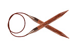 31089 Knit Pro Спицы круговые для вязания Ginger 4мм/80см, дерево, коричневый