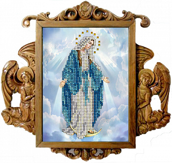 Набор для вышивания ювелирным бисером КРАСА И ТВОРЧЕСТВО арт.10918 Дева Мария 9,9х13 см