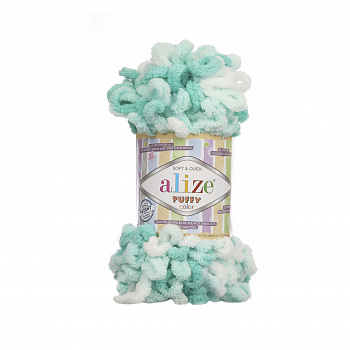 Пряжа для вязания Ализе Puffy color (100% микрополиэстер) 5х100г/9м цв.5920