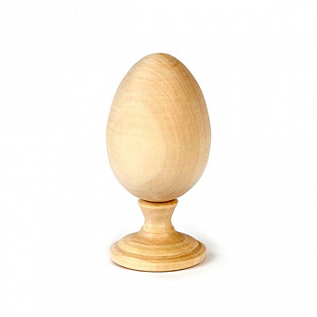 Заготовка деревянная арт.АГ Яйцо с подставкой Ø5см h8-9см