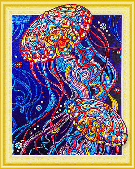 Набор Колор Кит картина алмазная с фигурными стразами арт.КК.FKU009 Сокровища океана 40х50