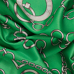 Ткань шелк Армани креп 90 г/м² 97% полиэстер, 3% лайкра шир.148 см арт.T.0565.4 цв.04 зеленый рул.25м