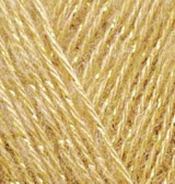 Пряжа для вязания Ализе Angora Gold Simli (5% металлик, 20% шерсть, 75% акрил) 5х100г/500м цв.002 шафран