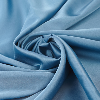 Ткань шелк Армани 120г/м² 97% ПЭ 3% Спандекс шир.150см арт.TBYArm-139 цв.139 датский голубой рул.25м