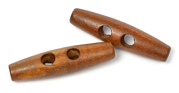 Пуговицы деревянные TBY BT.WD.030 цв.001 коричневый 95L-60мм, 2 прокола, 20 шт