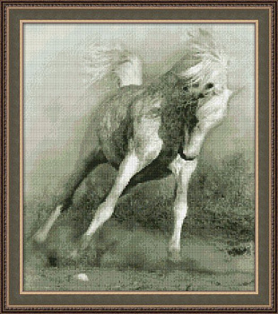 Набор для вышивания ЮНОНА арт.0111 Белый конь 28х32 см