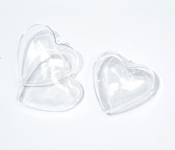 Сердце пластиковое половинками арт.КК.BH82 Ø8 см уп.2 компл