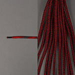 Шнурки круглые 5мм с наполнителем дл.100 см цв. красно-черный елка (25 компл)