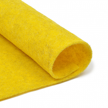 Фетр шерсть 2,5мм 30х50см (90% шерсть, 10% п/э) 420г/м² цв. 034/1425 желтый