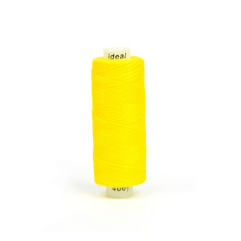 Нитки IDEAL бытовые 40/2 полиэстер 366м цв.123 желтый уп.10шт