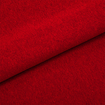 Ткань трикотаж Футер 3х нитка начес хлопок 320г пенье 185см красный 19-1663 уп.6м