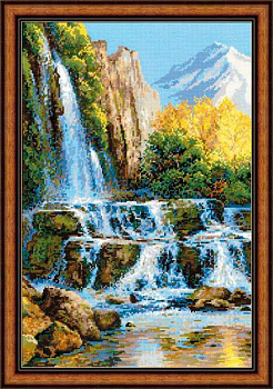 Набор для вышивания РИОЛИС арт.1194 Пейзаж с водопадом 40х60 см