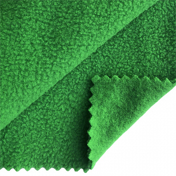Ткань флис 2-х сторонний TBY-0059-243 190 г/м² 100% ПЭ шир.150см  цв.F243 зеленый рул.70-110м (1кг - 3,5м)