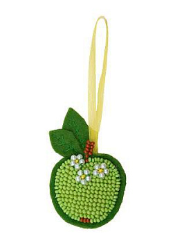 Набор для вышивания РИОЛИС арт.1482АС Зеленое яблочко 4х6 см
