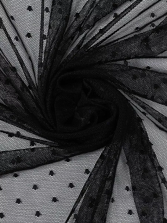 Сетка эластичная Мушка KRUZHEVO арт.TBY.00128 ш.160см цв.02 черный рул.188 м