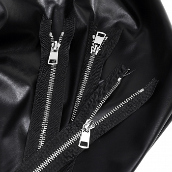 Молния MaxZipper мет. Титан №5 2 замка никель 80см цв.F322 черный уп.1 шт