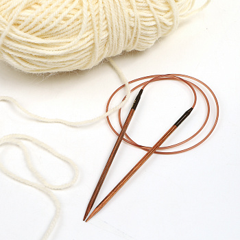 31087 Knit Pro Спицы круговые для вязания Ginger 3,5мм/80см, дерево, коричневый