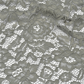 Кружевная ткань (гипюр) с кордом арт.TBY.LN-3002 шир.145см 130 г/м² цв.серый уп.22,86м