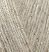 Пряжа для вязания Ализе Angora Gold Simli (5% металлик, 20% шерсть, 75% акрил) 5х100г/500м цв.152 бежевый меланж
