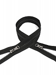 Молния Mzip мет. №5 черный никель шлиф.звено, 2 замка, 85 см цв.F322 черный уп.10шт