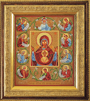Набор для вышивания бисером КРОШЕ арт. В-477 Курская Богородица 20x23 см