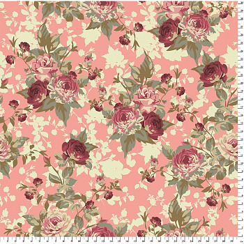 Ткань для пэчворка PEPPY Викторианские Розы Панель 146 г/м² 100% хлопок цв.ВР-14 розовый уп.60х110 см