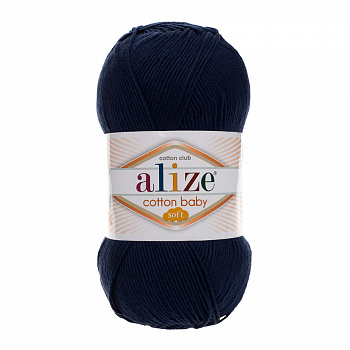 Пряжа для вязания Ализе Cotton Baby Soft (50% хлопок, 50% акрил) 5х100г/270м цв.058 тёмно-синий